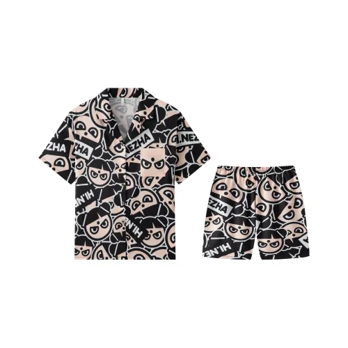 Gongdie x NEZHA LIANMINGKUAN Пижамный комплект Унисекс Черный