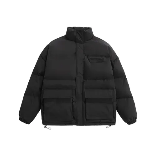 714STREET Хлопковый пуховик Унисекс Черный