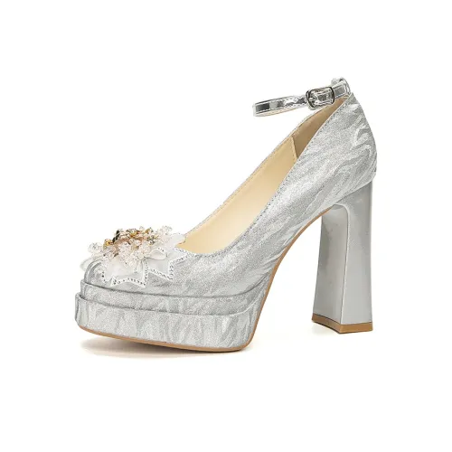 Zubumei Грубый каблук Высокие каблуки 11 см Женские