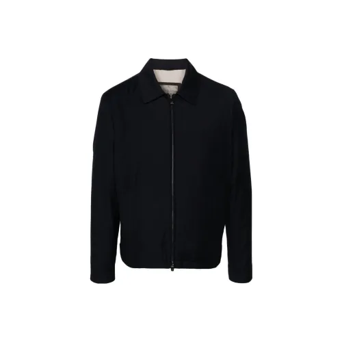 CORNELIANI FW23 Куртки и Пальто Мужской Морской Синий