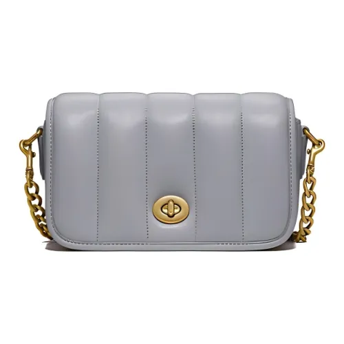 COACH Dinky Lambskin Pillow Bag Crossbody Bag Small Women's Granite Gray