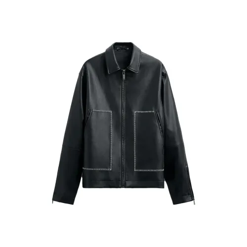 ZARA Мужские черные куртки