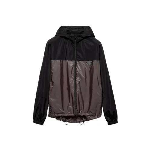 PRADA Мужские куртки железно-серого цвета