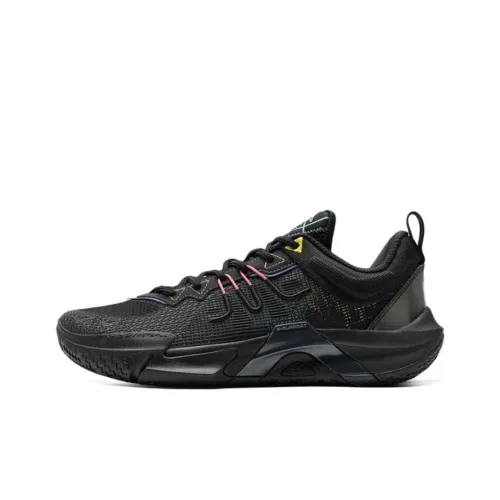 XTEP Slip-resistant Abrasion-resistant Low-top Basketball Shoes Men's Black XTEP Противоскользящие Износостойкие Низкие Кеды для баскетбола Мужские Черные