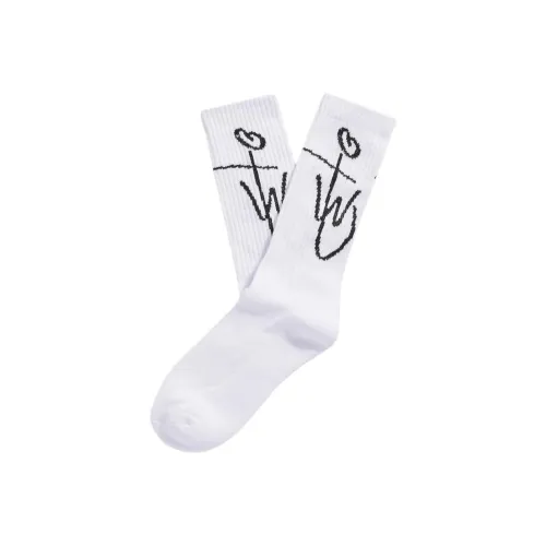 JW Anderson 1 шт Белый Унисекс MID Носки до икры