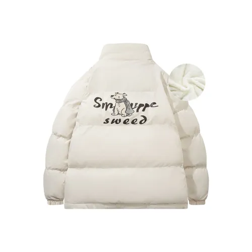 Sweed.Inc Хлопковый пуховик унисекс цвет экрю