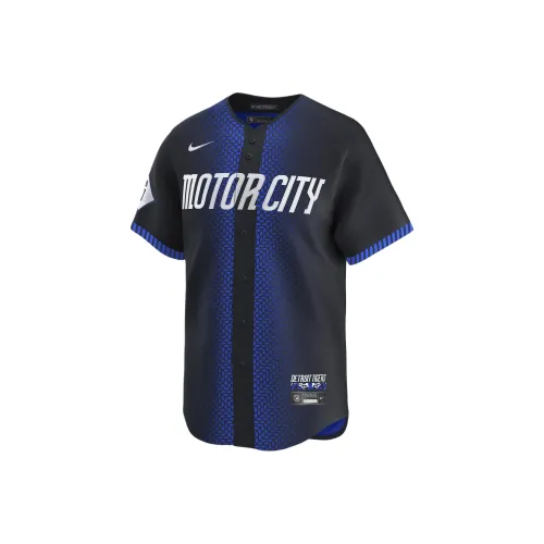 Nike x MLB Dri Fit JAVIER BáEz Detroit Tigers Городской Connect Бейсбольная куртка Унисекс Черный Синий