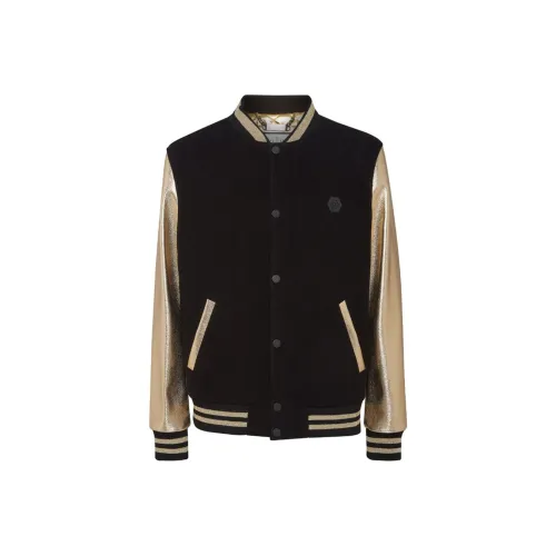 PHILIPP PLEIN FW23 Куртки и пальто Мужской Черный Золото