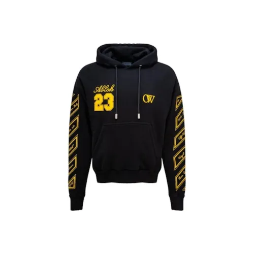 OFF Белый Толстовка Мужской Черный