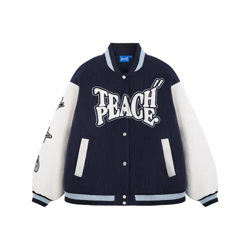 Teach Peace Бейсбольная куртка Унисекс Темно-синий