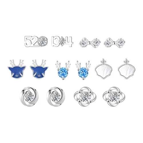 KINGFOCUS 999 Fine Серебряные игольные серьги-гвоздики для женщин