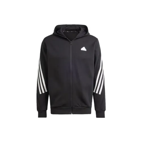 Adidas Future Icons Future Icons 3 Stripes Full Zip Hoodie Куртки Пальто Мужской Черный