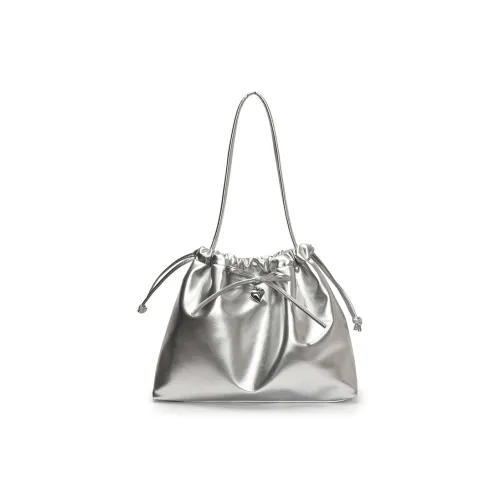 Single Warehouse ПУ (полиуретан) Через плечо Портативный Ручной Сумка на плечо Обычный Женская Белый Серебряный Черный Желтый