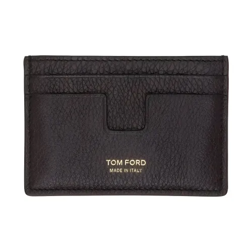 TOM FORD Личиевая текстура Кожа Телячья кожа Ткань Кошелек Держатель для карт Мужской Коричневый