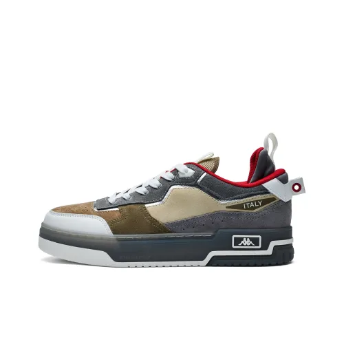 Кроссовки для скейтбординга KAPPA Low Top Серый хаки/Новогодний красный Мужской