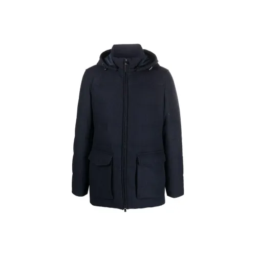 Corneliani Пуховик Мужской Морской Синий