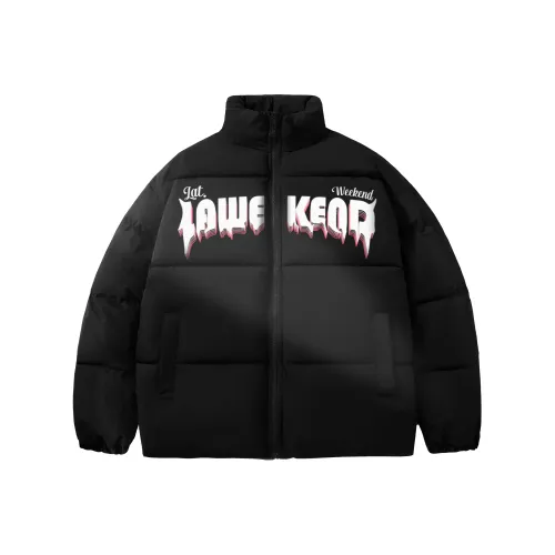 LA'T.WEEKEND Хлопковый пуховик Унисекс Черный