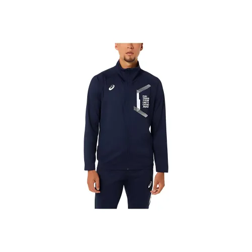 Asics Куртки и Пальто Мужской Морской Синий