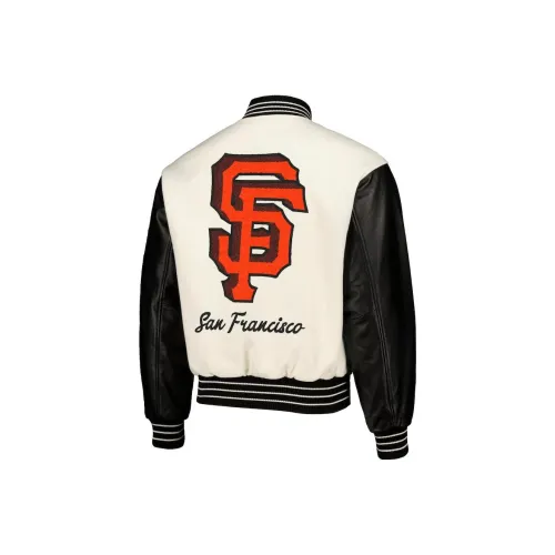 MLB X Pleasures San Francisco Giants Varsity FW23 Бейсбольная куртка Мужская Белая