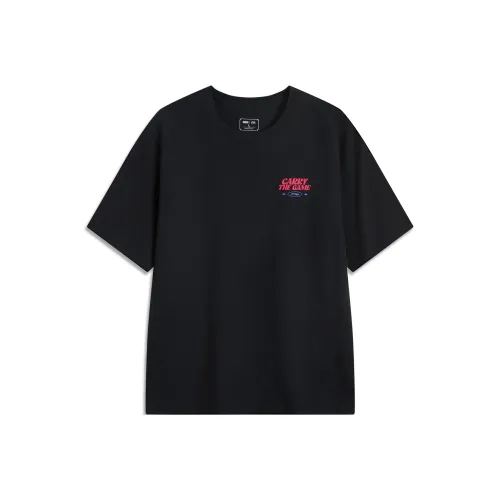 LINING x Лига Легенд Sports Life Collection Футболка Унисекс Черная Спина Полицейская