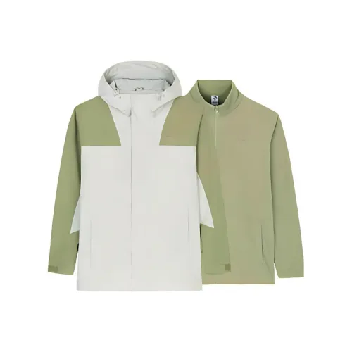 ANTA Variety Тренировки Коллекция Теплоизоляционный Водонепроницаемый Ветровка Мужской Светло-гороховый зеленый Грязевой серый