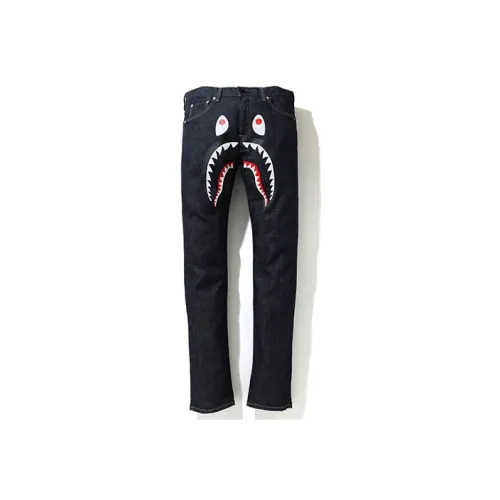 A BATHING APE Shark Series Мужские Джинсы