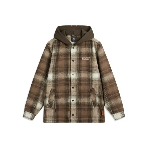LINING Basketball Collection Куртки и Пальто Мужской Коричневый Клетка