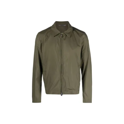 Canali Куртки и Пальто Мужской Оливково-Зеленый