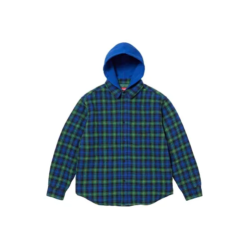 Supreme FW23 Fall Winter Collection FW23 WEEK15 TARTAN Фланель С капюшоном Рубашка Куртка Унисекс