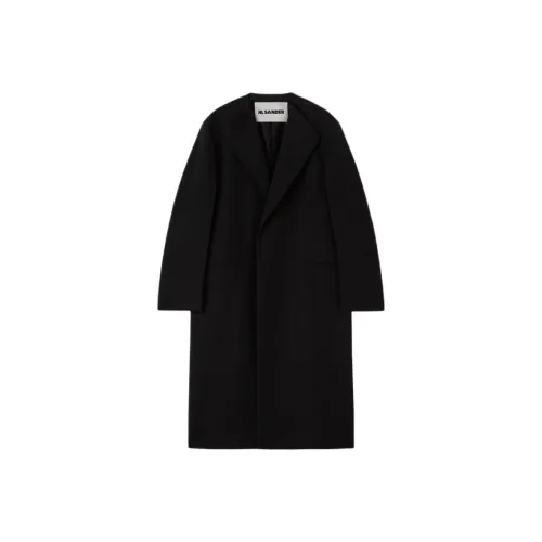 JIL SANDER Мужское черное пальто