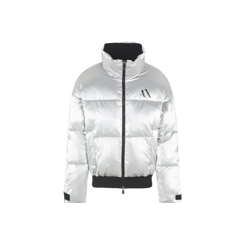 ARMANI EXCHANGEAE Хлопковый пуховик Мужской Серебряный