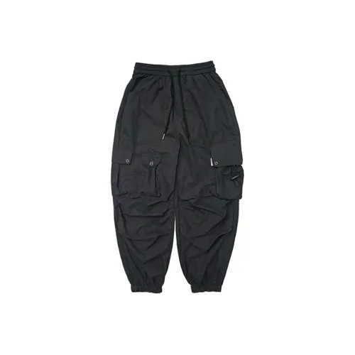 PROS BY CH Штаны с манжетами Повседневные штаны Унисекс Черный