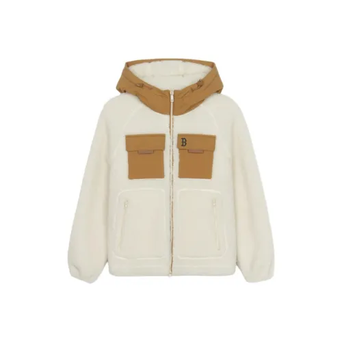 MLB Boston Red Sox Бархат Feel Куртка Унисекс Белый