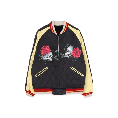 SAINT Mxxxxx SAINT Mxxxxxx x WILDSIDE Yohji Yamamoto FW23 Бейсбольная куртка Унисекс Черный золотой