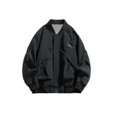 Чёрный хлопковый пуховик