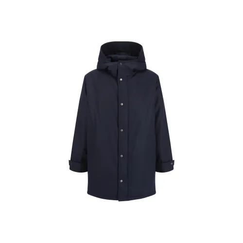 KITON Темно-синий Мужской Пальто