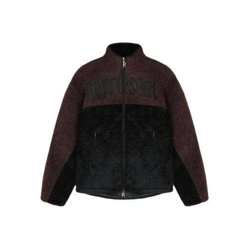 REPRESENT Split Block Fleece Куртки и Пальто Мужской Черный