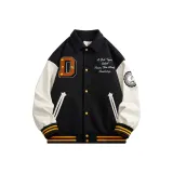 Black Slim Fit Baseball Jacket  
Черная бейсбольная куртка, узкая, сидящая
