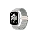 [Магнитная застежка - Вязаная ткань - Петля] Жемчужно-белый - Звездный свет - Застежка + Серебряный соединитель