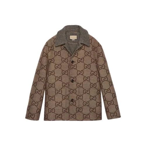 GUCCI SS24 Куртки и Пальто Мужской Коричневый