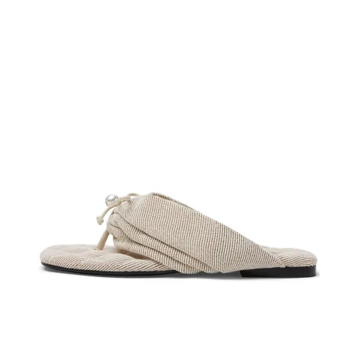 CHARLES KEITH Композитная подошва Шлепанцы 1,5 см Женские Бежевые