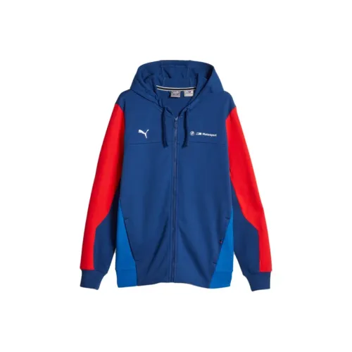 PUMA BMW M Motorsport С капюшоном Свитшот Куртки и Пальто Мужской Синий