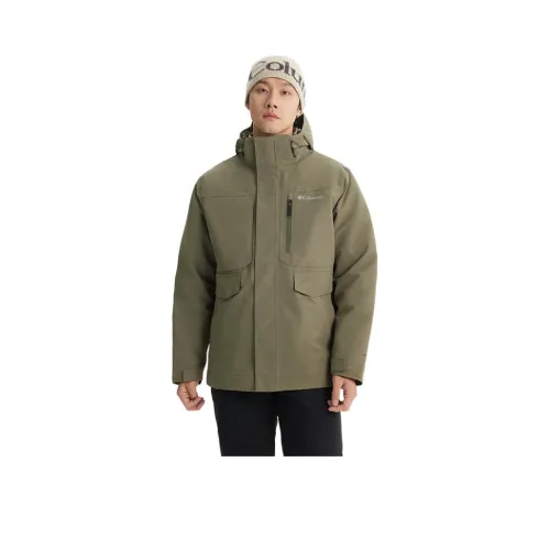 Columbia совместный бренд 24 Осенний и Зимний Водонепроницаемый Устойчивый к Износу Термический Отражающий Тепло Ветровка Мужской Зеленый