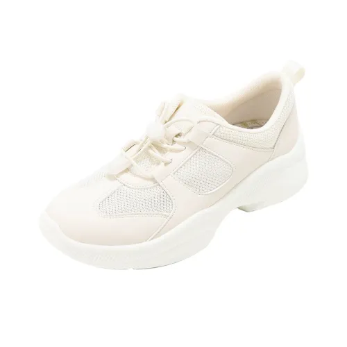 PANSY Амортизация Дышащий Легкий Увеличение Высоты Низкий Топ Толстая Подошва Женские Белые