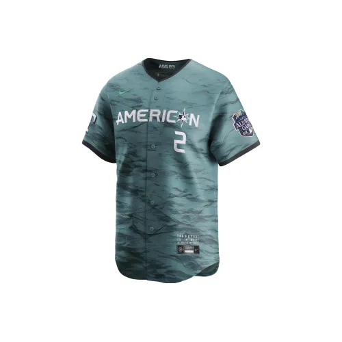 Nike Циан Мужская Бейсбольная Джерси