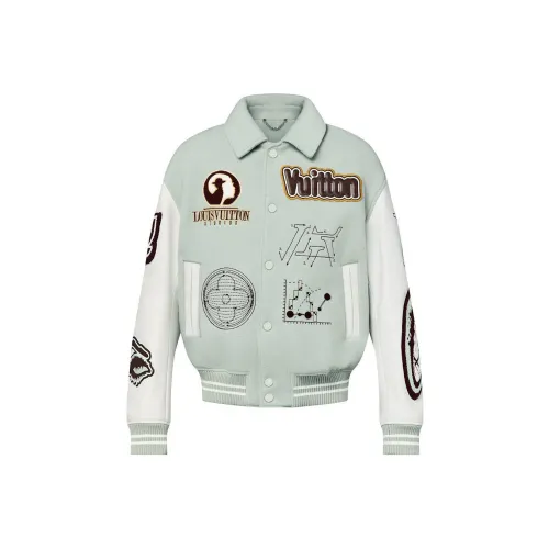 LOUIS VUITTON Бейсбольная куртка Мужская Зеленая