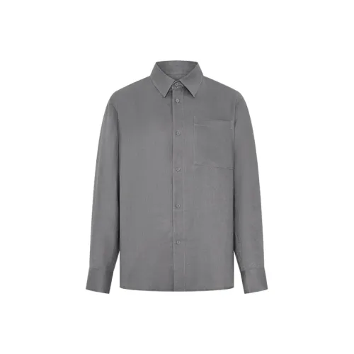 URBAN REVIVO Рубашка Мужская Средняя Серая