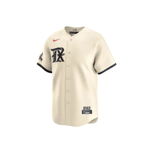 Nike x MLB Коллаборация Dri FIT Texas Rangers Городской Connect Бейсбольная куртка Унисекс Естественный