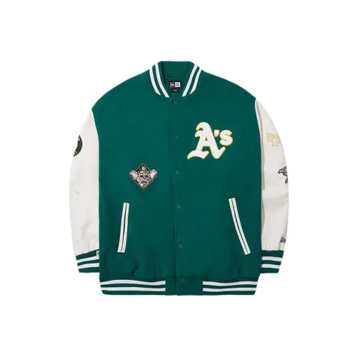 New Era Бейсбольная куртка Унисекс Зеленый