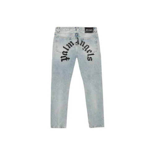 PALM ANGELS Выстиранные синие мужские джинсы